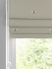 Sophie Allport Natural Bee Made To Measure Roman 100% Cotton Blind - Image 2 of 6
