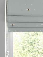 Sophie Allport Blue Bee Made To Measure Roman 100% Cotton Blind - Image 4 of 5