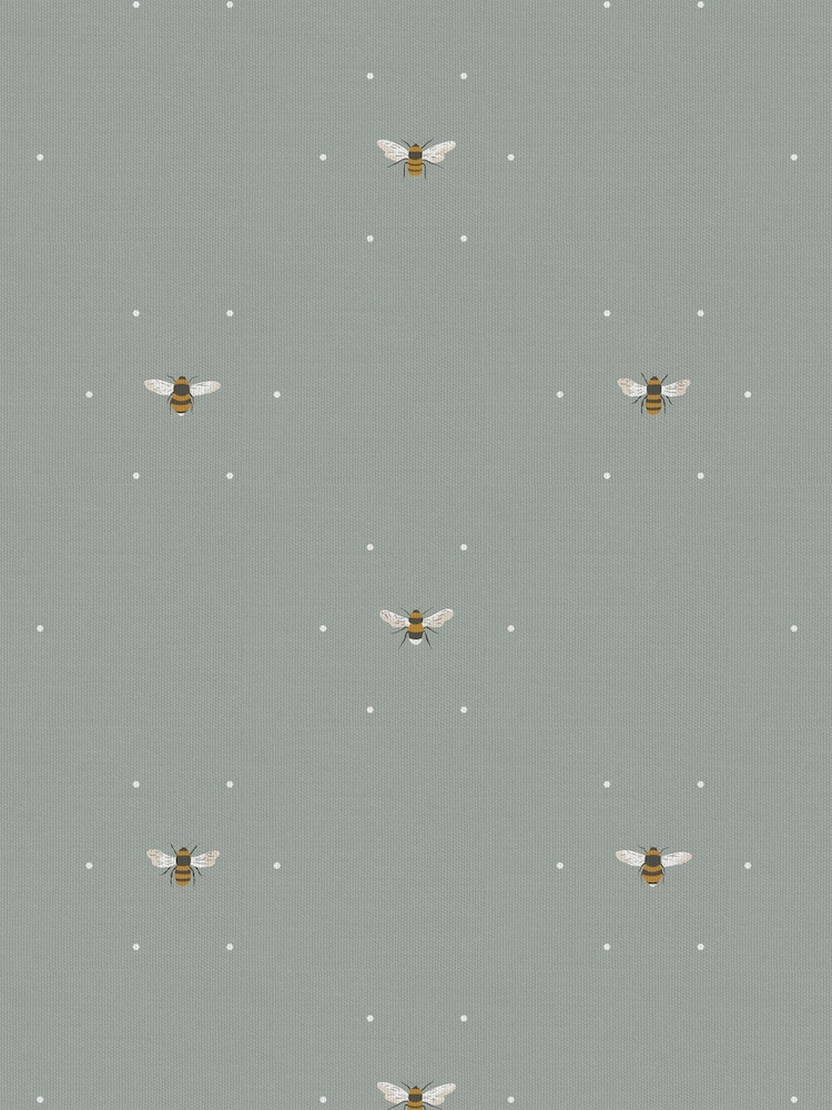 Sophie Allport Blue Bee Made To Measure Roman 100% Cotton Blind - Image 3 of 3