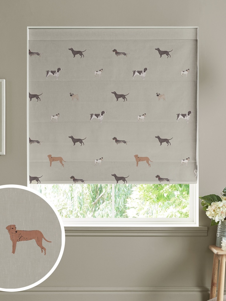 Sophie Allport Natural Woof Made To Measure Roman 100% Cotton Blind - Image 1 of 6