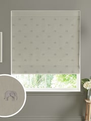 Sophie Allport Natural Elephant Made To Measure Roman 100% Cotton Blind - Image 1 of 6