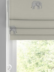 Sophie Allport Natural Elephant Made To Measure Roman 100% Cotton Blind - Image 2 of 6