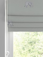 Sophie Allport Grey Elephant Made To Measure Roman 100% Cotton Blind - Image 2 of 6