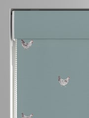 Sophie Allport Blue Chicken Made To Measure Roman 100% Cotton Blind - Image 3 of 6
