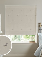 Sophie Allport Natural Hare Made To Measure Roman 100% Cotton Blind - Image 1 of 6