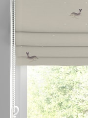 Sophie Allport Natural Hare Made To Measure Roman 100% Cotton Blind - Image 2 of 6