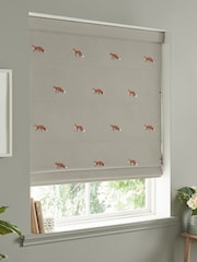 Sophie Allport Natural Foxes Made To Measure Roman 100% Cotton Blind - Image 5 of 6