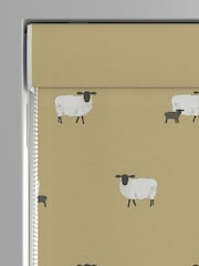 Sophie Allport Ochre Yellow Sheep Made To Measure Roman 100% Cotton Blind - Image 3 of 6
