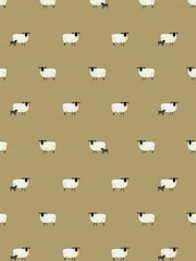 Sophie Allport Ochre Yellow Sheep Made To Measure Roman 100% Cotton Blind - Image 6 of 6