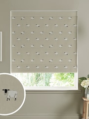 Sophie Allport Natural Sheep Made To Measure Roman 100% Cotton Blind - Image 1 of 6