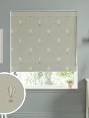 Sophie Allport Grey Kids Bears and Balloons Made To Measure Roman 100% Cotton Blind - Image 1 of 6
