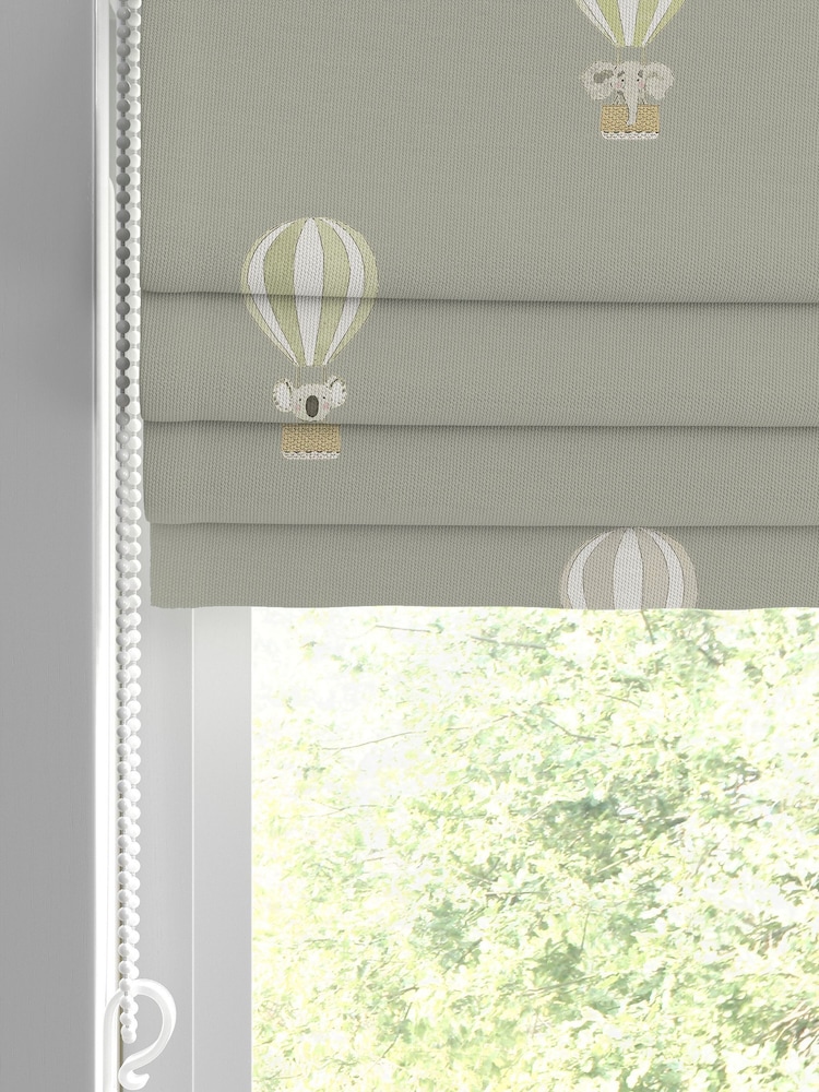 Sophie Allport Grey Kids Bears and Balloons Made To Measure Roman 100% Cotton Blind - Image 2 of 6