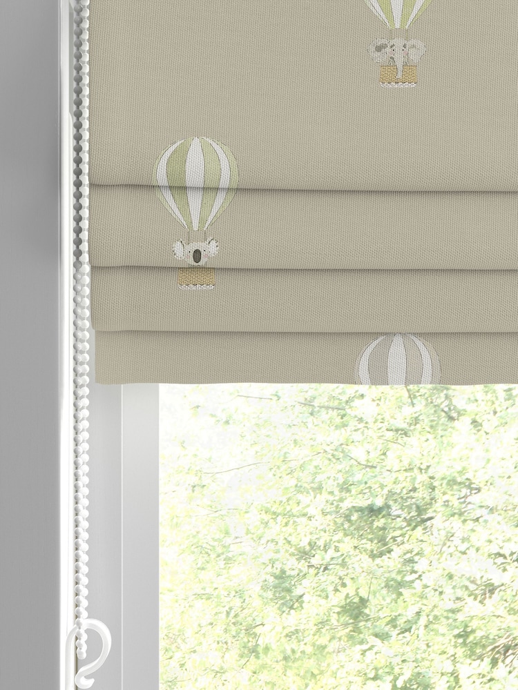 Sophie Allport Natural Kids Bears and Balloons Made To Measure Roman 100% Cotton Blind - Image 2 of 6