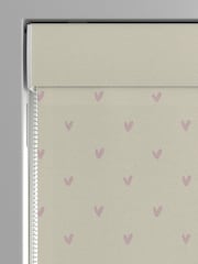 Sophie Allport Blush Pink Hearts Made To Measure Roman 100% Cotton Blind - Image 3 of 6