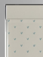 Sophie Allport Duck Egg Blue Hearts Made To Measure Roman 100% Cotton Blind - Image 3 of 6