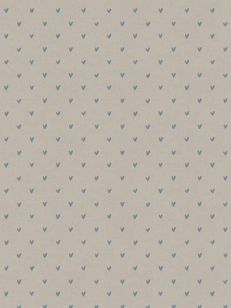 Sophie Allport Duck Egg Blue Hearts Made To Measure Roman 100% Cotton Blind - Image 5 of 5