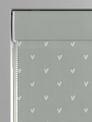 Sophie Allport Grey Hearts Made To Measure Roman 100% Cotton Blind - Image 3 of 6