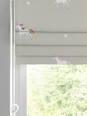 Sophie Allport Natural Kids Unicorn Made To Measure Roman 100% Cotton Blind - Image 2 of 6