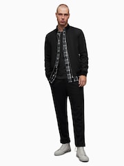 AllSaints Black Bassett Bomber Jacket - Image 3 of 6