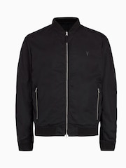 AllSaints Black Bassett Bomber Jacket - Image 6 of 6
