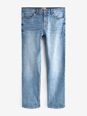 Hellblau - Straight Fit - Denim-Jeans mit Vintage-Waschung - Bild 3 von 4