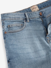 Hellblau - Straight Fit - Denim-Jeans mit Vintage-Waschung - Bild 4 von 4