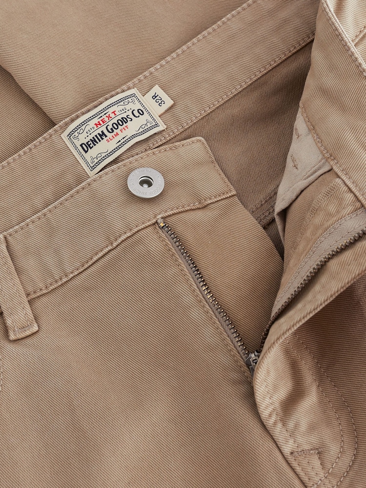 Tan Light Slim Fit Coloured Stretch Jeans - Image 6 of 6