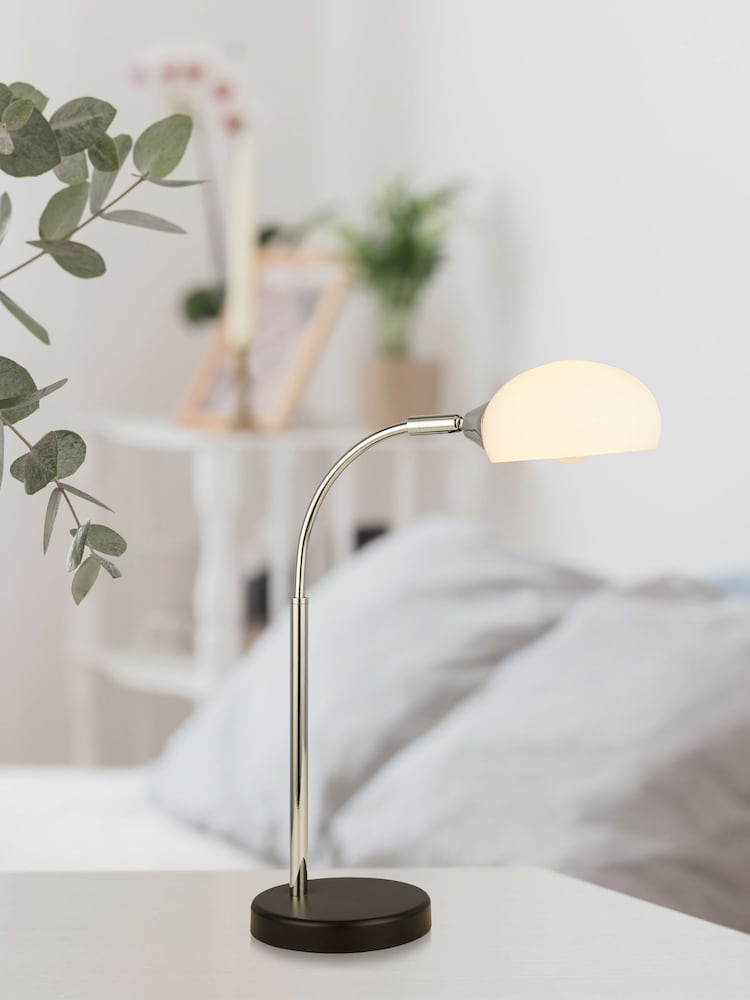 Searchlight Scholar Chrome Table Lamp - Image 1 of 3