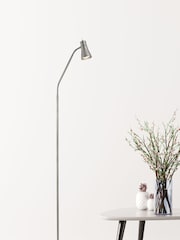 Searchlight Satin Silver Professor Floor Lamp With Flexi Head - Image 1 of 3