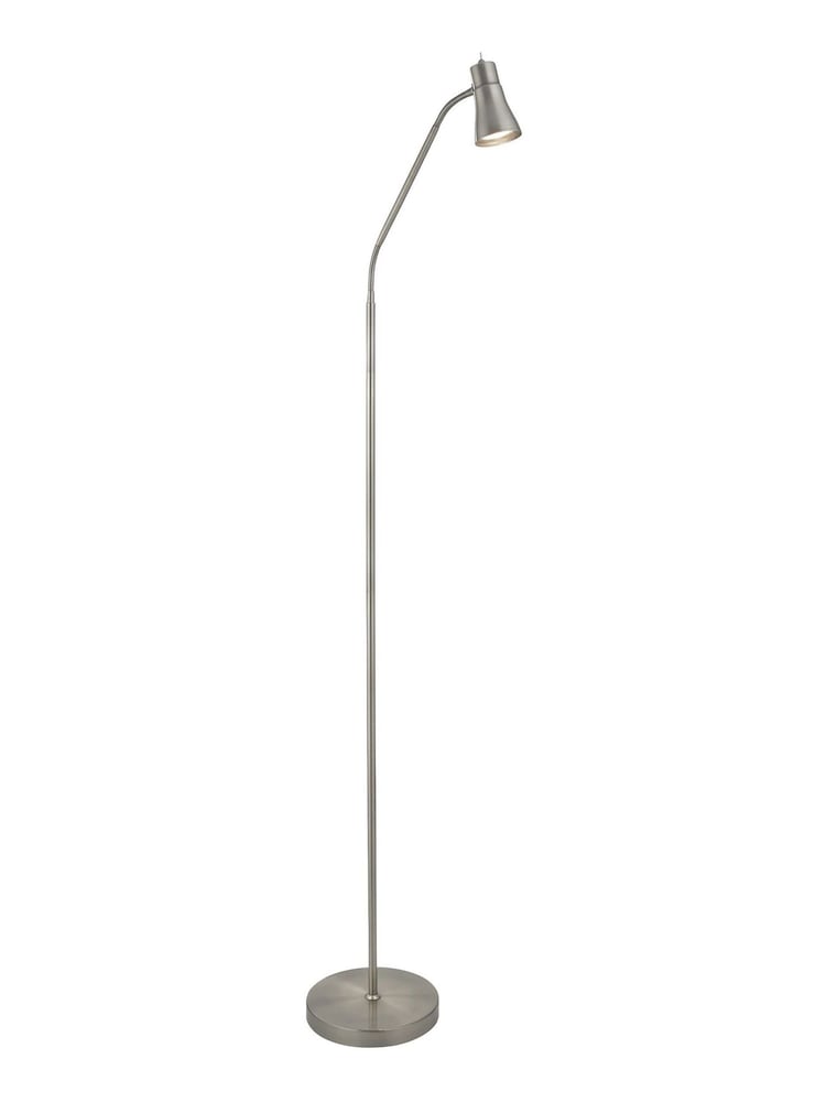 Searchlight Satin Silver Professor Floor Lamp With Flexi Head - Image 2 of 3