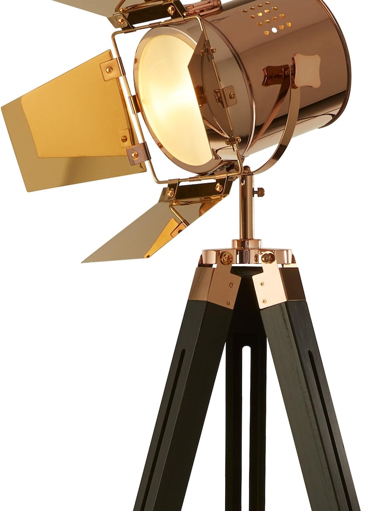 Searchlight Copper/Black Baron Tripod Floor Lamp - Image 3 of 3
