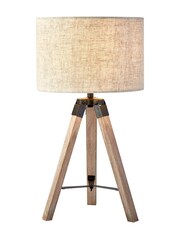 Searchlight Duke Black/Oatmeal Tripod Table Lamp - Image 2 of 3