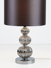 Searchlight Harlow Chrome & Smoke Glass Table Lamp - Image 1 of 3