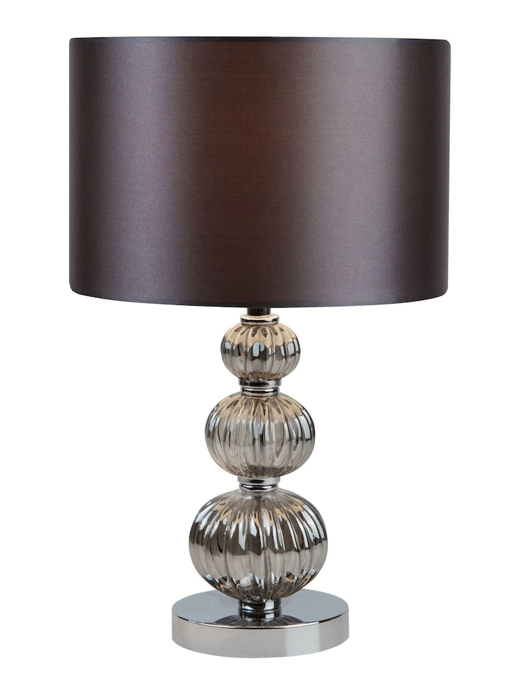 Searchlight Harlow Chrome & Smoke Glass Table Lamp - Image 2 of 3