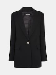 Whistles Black Boyfriend Crepe Blazer - Image 2 of 2