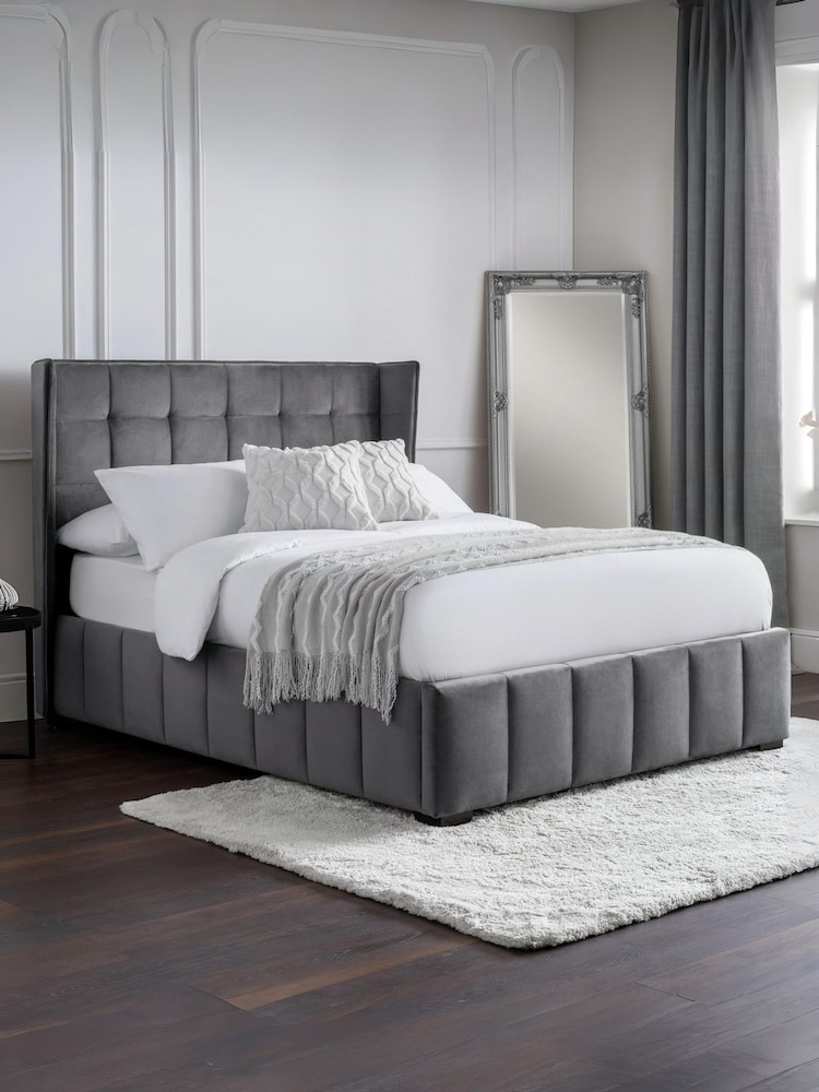 Julian Bowen Grey Gatsby Bed - Image 1 of 5