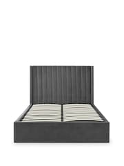 Julian Bowen Grey Langham Scalloped Headboard Storage Bed - Image 4 of 4