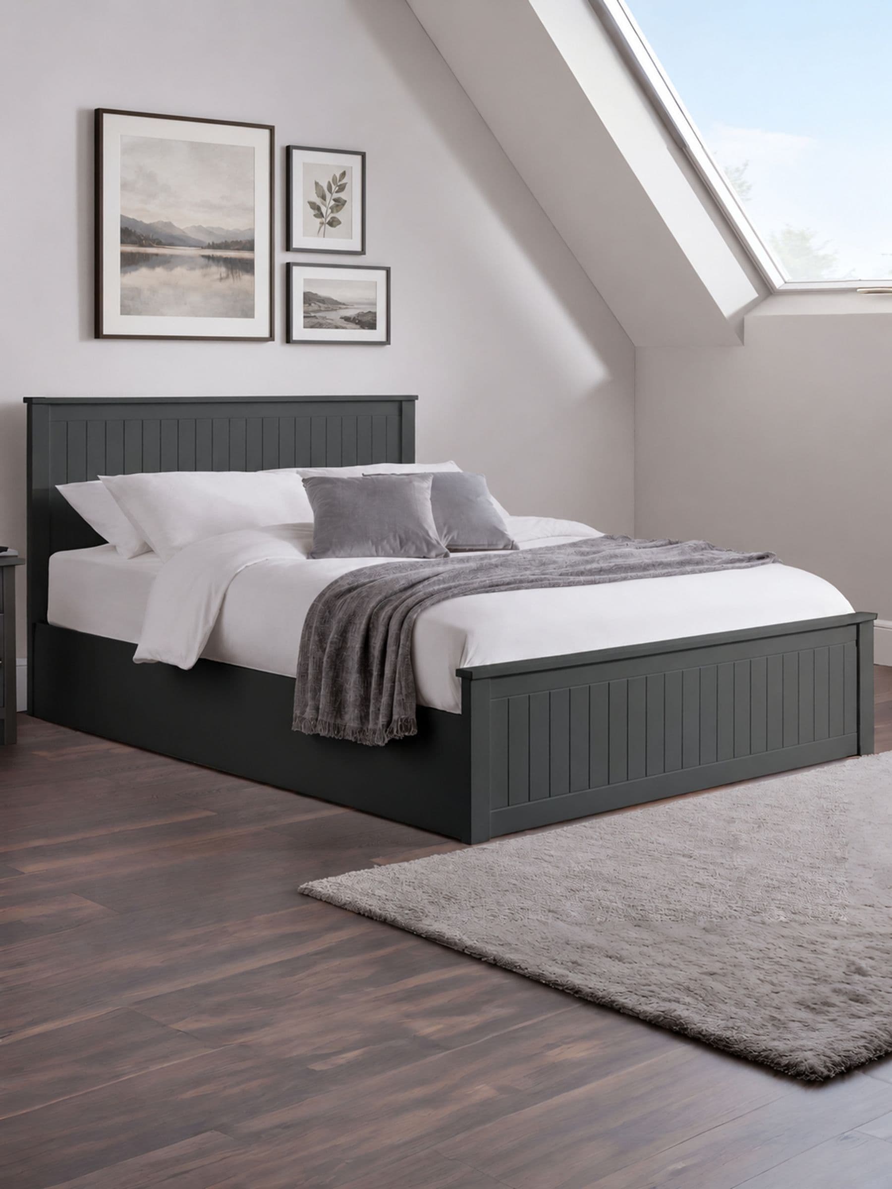 Julian Bowen Anthracite Maine Wooden Ottoman Bed - Image 7