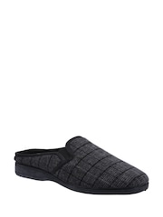 Fleet & Foster Neal Mule Grey Slippers - Image 2 of 4