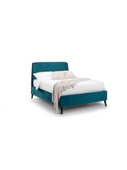 Julian Bowen Blue Frida Curved Velvet Bed - Image 2 of 6