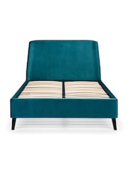 Julian Bowen Blue Frida Curved Velvet Bed - Image 4 of 6