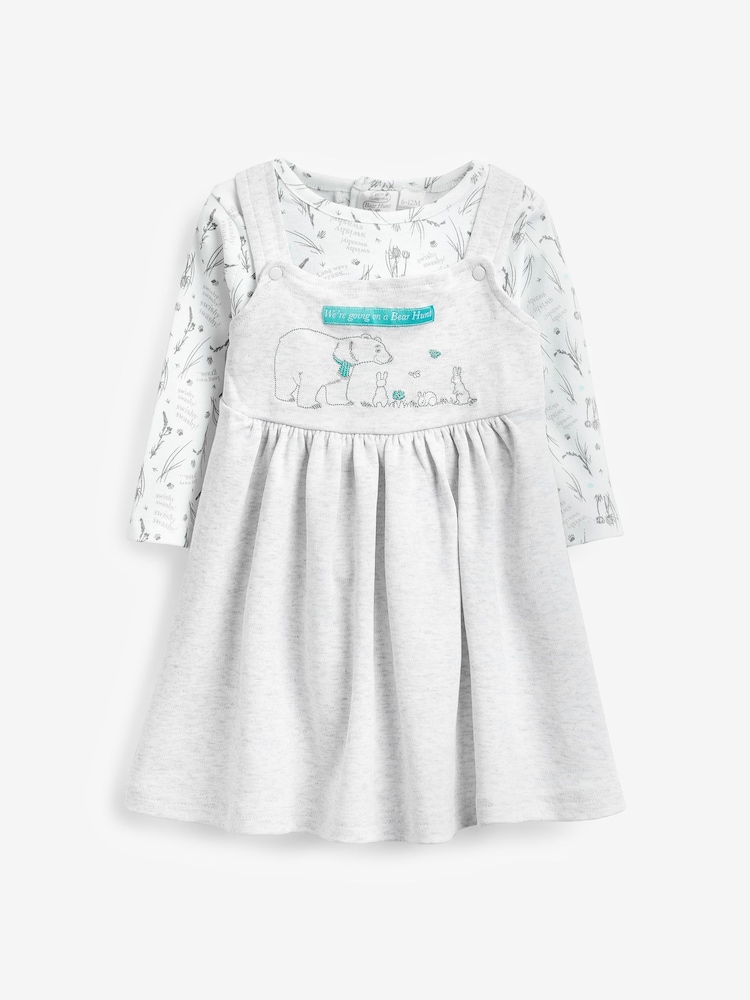 We're Going On A Bear Hunt Pinafore 100% Cotton Dress And T-Shirt Set - Изображение 1 из 2