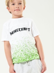 Angel & Rocket White Minecraft Dipdye T-Shirt - Image 1 of 4
