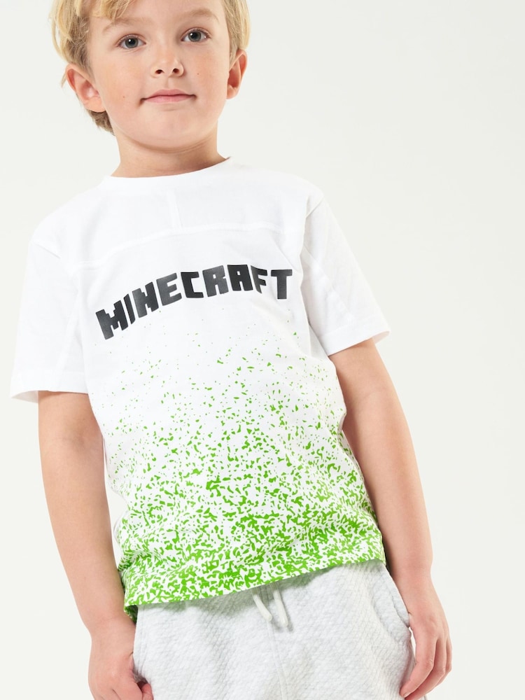 Angel & Rocket White Minecraft Dipdye T-Shirt - Image 1 of 4