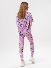 Hype. Pink Abstract Leopard Drop Shoulder Boxy T-Shirt - Image 2 of 7