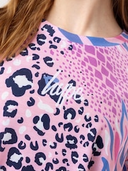 Hype. Pink Abstract Leopard Drop Shoulder Boxy T-Shirt - Image 4 of 7