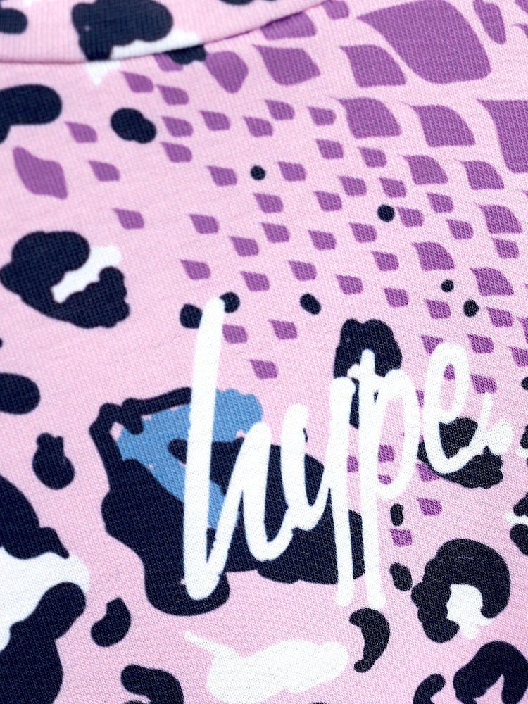 Hype. Pink Abstract Leopard Drop Shoulder Boxy T-Shirt - Image 7 of 7