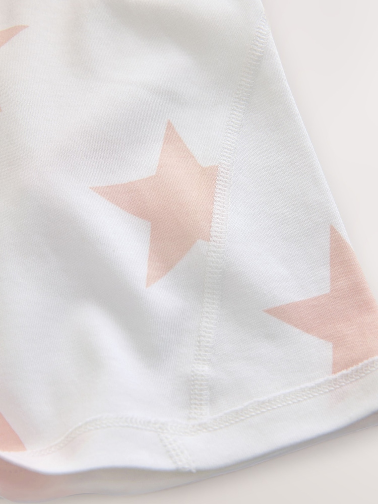 Pink/White Star 2 Pack Kind To Skin Pyjamas Set (12mths-12yrs) - Image 7 of 7