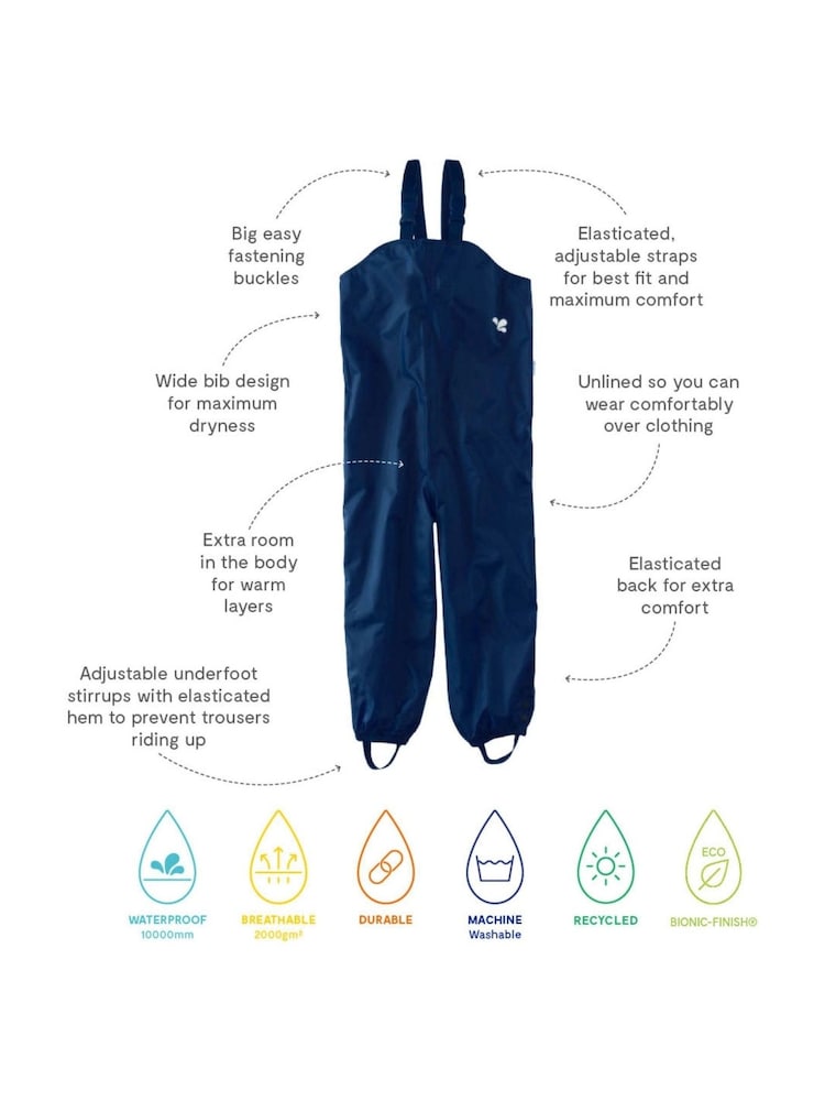 Azul marino - Peto impermeable Originals de Muddy Puddles - Imagen 5 de 5 Azul marino - Peto impermeable Originals de Muddy Puddles - Imagen 5 de 5