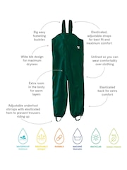 Muddy Puddles Green Originals Waterproof Dungarees - Image 2 of 3